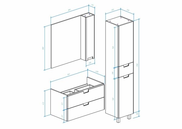 Тумба под раковину Bellezza Пегас 90 4630415270017
